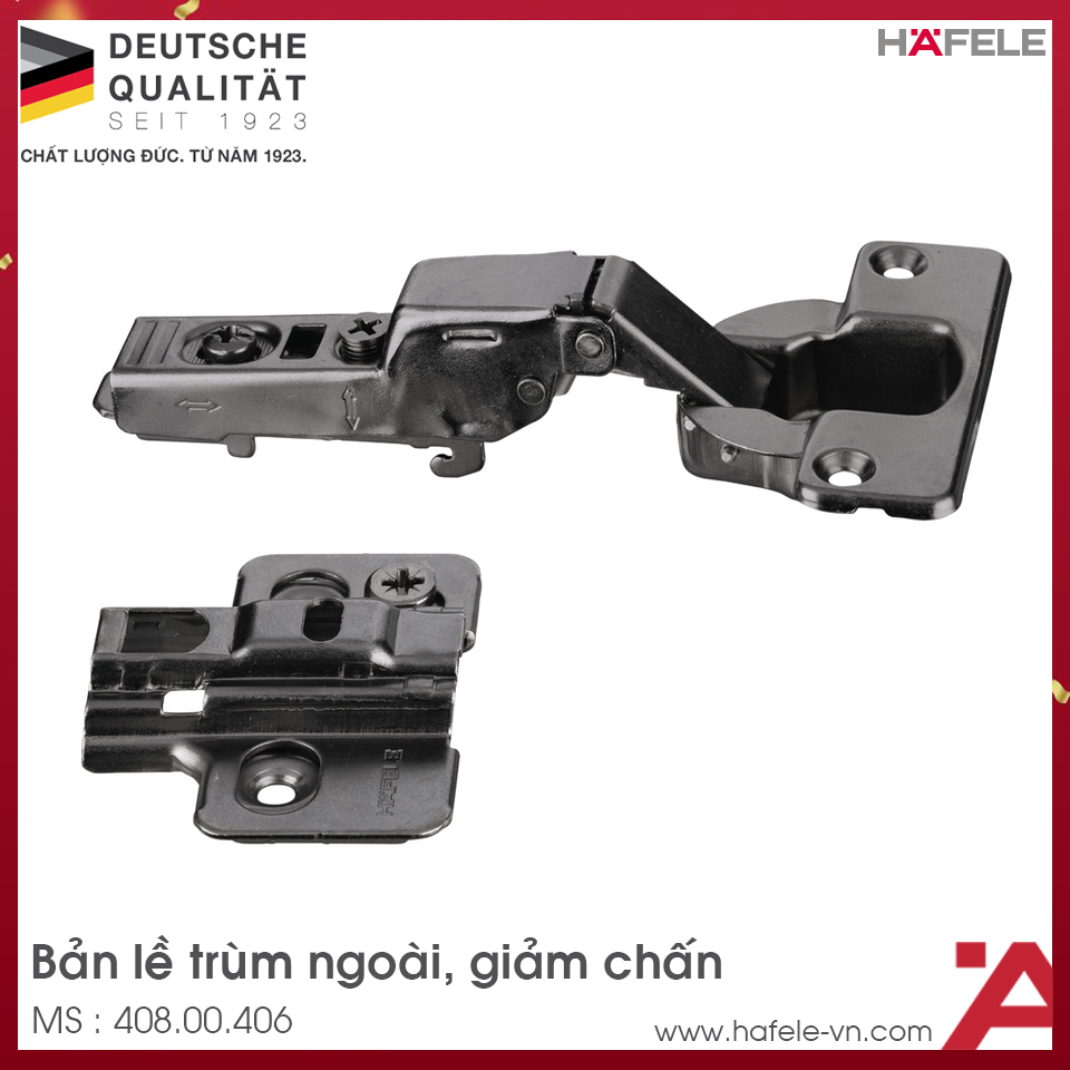 Bản Lề Trùm Ngoài Giảm Chấn Hafele 408.00.406