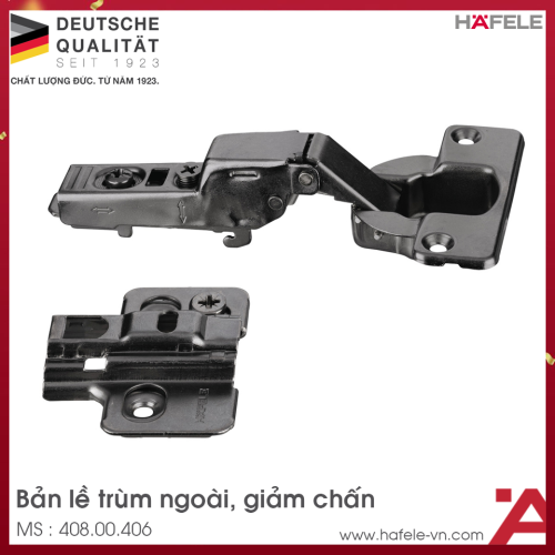 Bản Lề Trùm Ngoài Giảm Chấn Hafele 408.00.406