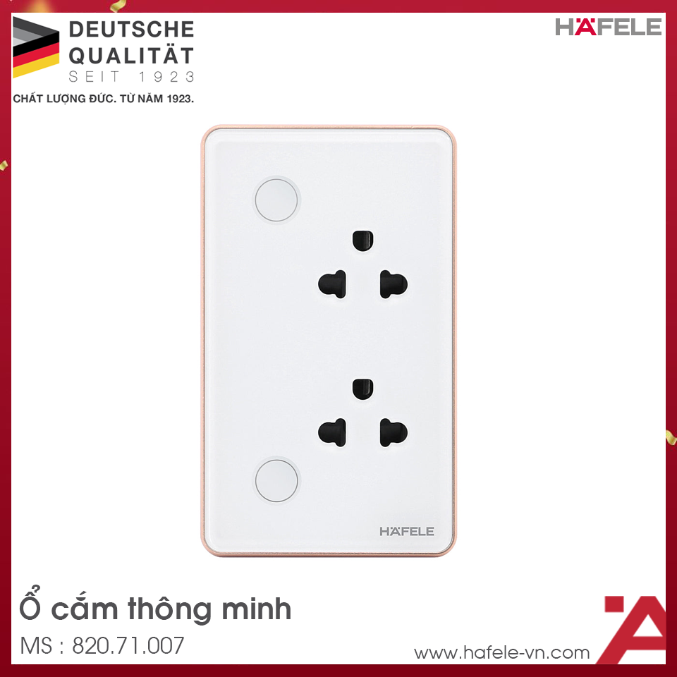 Ổ Cắm Trường Thông Minh HSL-WSS01W Hafele 820.71.007
