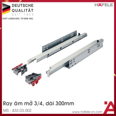 Ray Âm EPC Plus Giảm Chấn Mở 3/4 D300mm Hafele 433.03.002