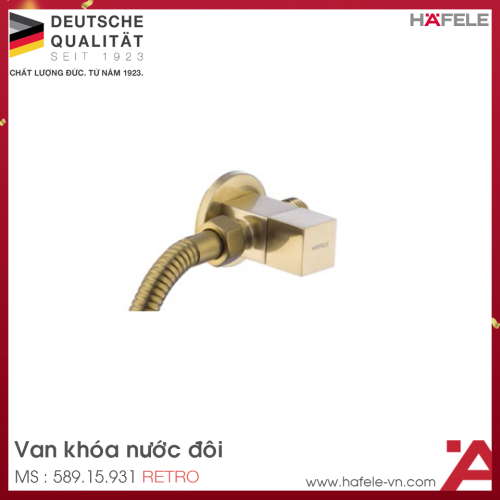 Van Khóa Nước Vuông Đôi Retro Hafele 589.15.931