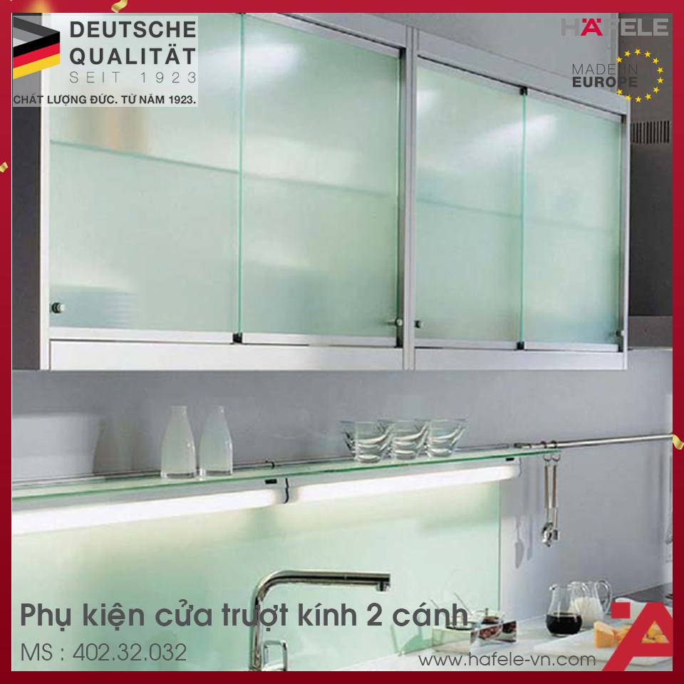 Phụ Kiện Cửa Trượt Tủ Kính Slido Design 25IFG Hafele 402.32.032