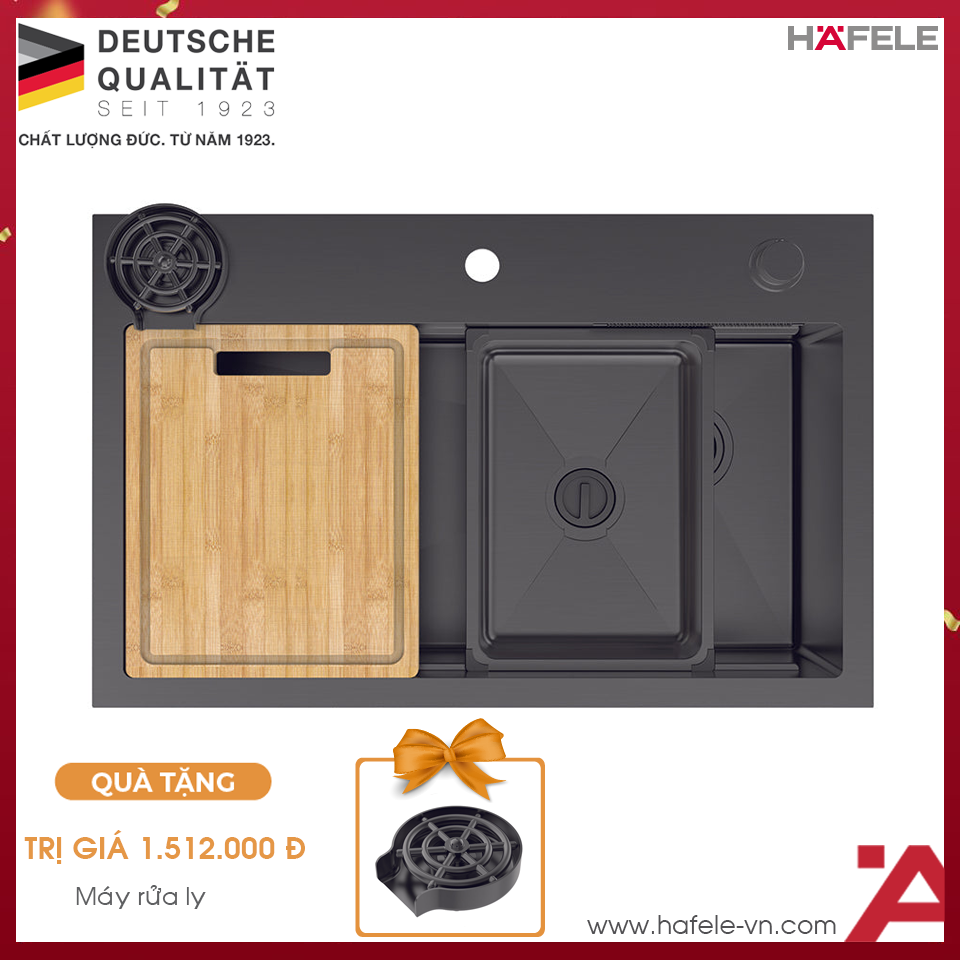 Chậu Rửa Chén Bát Inox WF R10 HS25-SSN1S-8052 Hafele 567.24.488