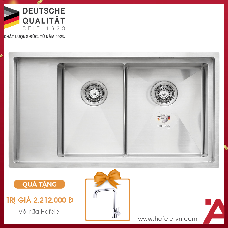 Chậu Rửa Inox HS21-SSD2S90M Hafele 567.94.040