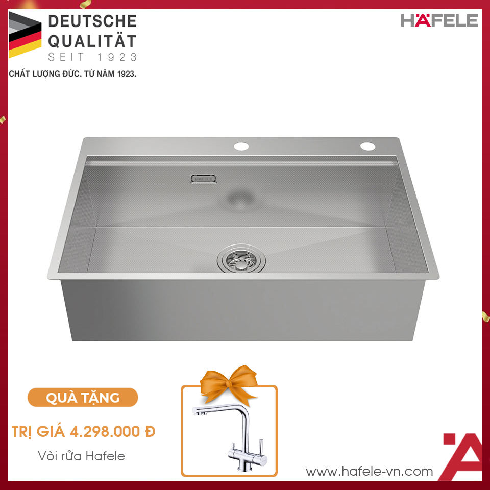 Chậu Rửa Chén Inox HS24-SSN1S-7650 Hafele 567.20.627