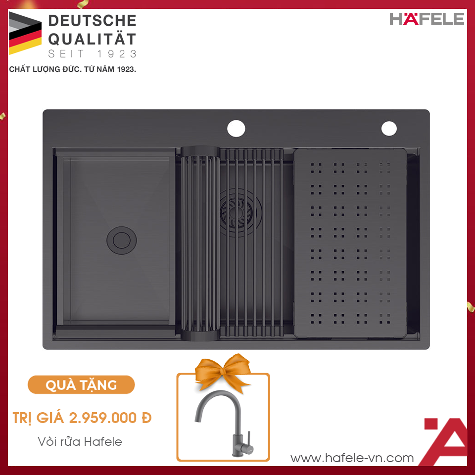 Chậu Rửa Chén Bát Inox WS R10 HS25-SSN1S-7650 Hafele 567.24.484