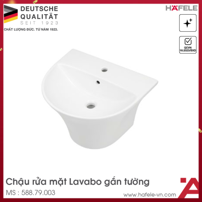 Chậu Rửa Mặt Lavabo Treo Tường Sapporo Hafele 588.79.003