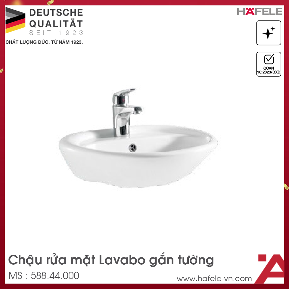 Chậu Rửa Mặt Lavabo Treo Tường Neo Eco Hafele 588.44.000