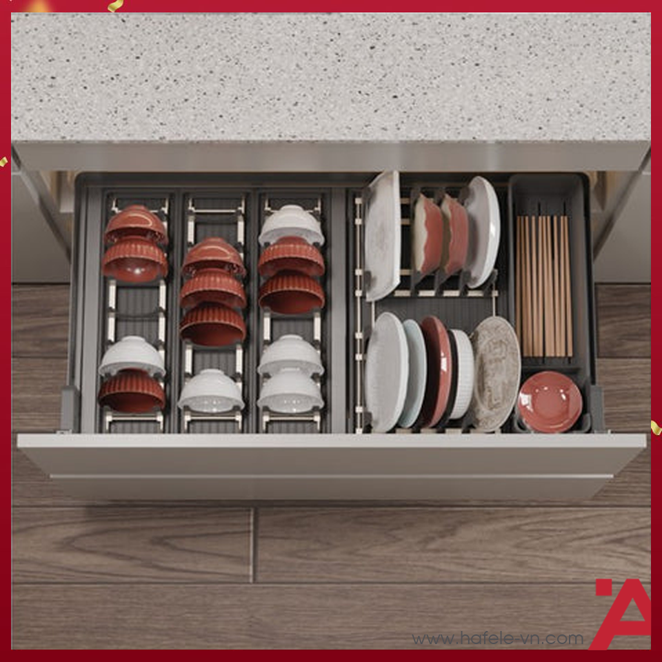 Rổ Kéo Trên Cho Bát Đĩa Dining Agent 700mm Hafele 545.14.307