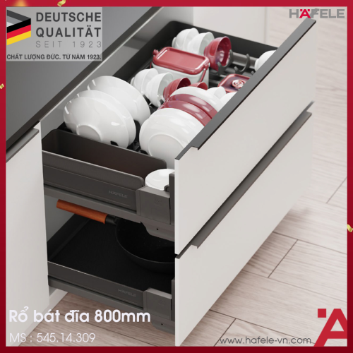 Rổ Kéo Trên Cho Bát Đĩa Dining Agent 800mm Hafele 545.14.309