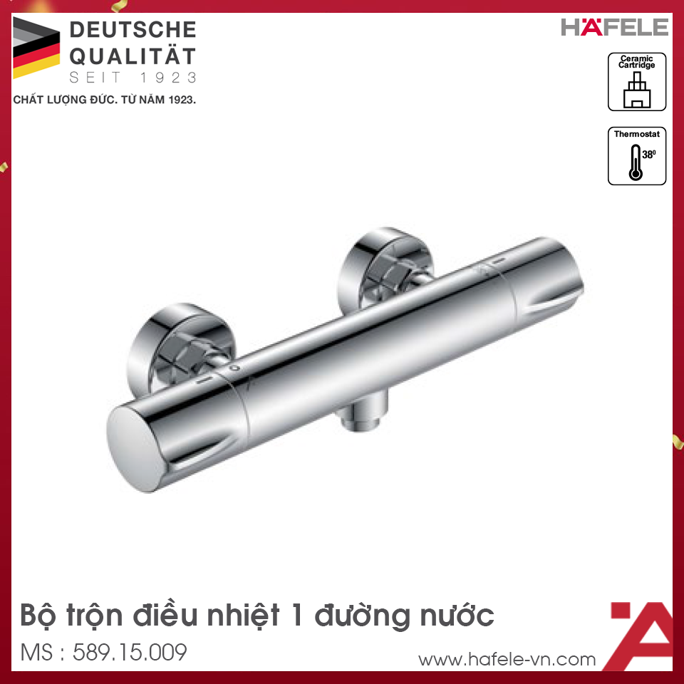 Bộ Trộn Điều Nhiệt 1 Đường Nước Hafele 589.15.009