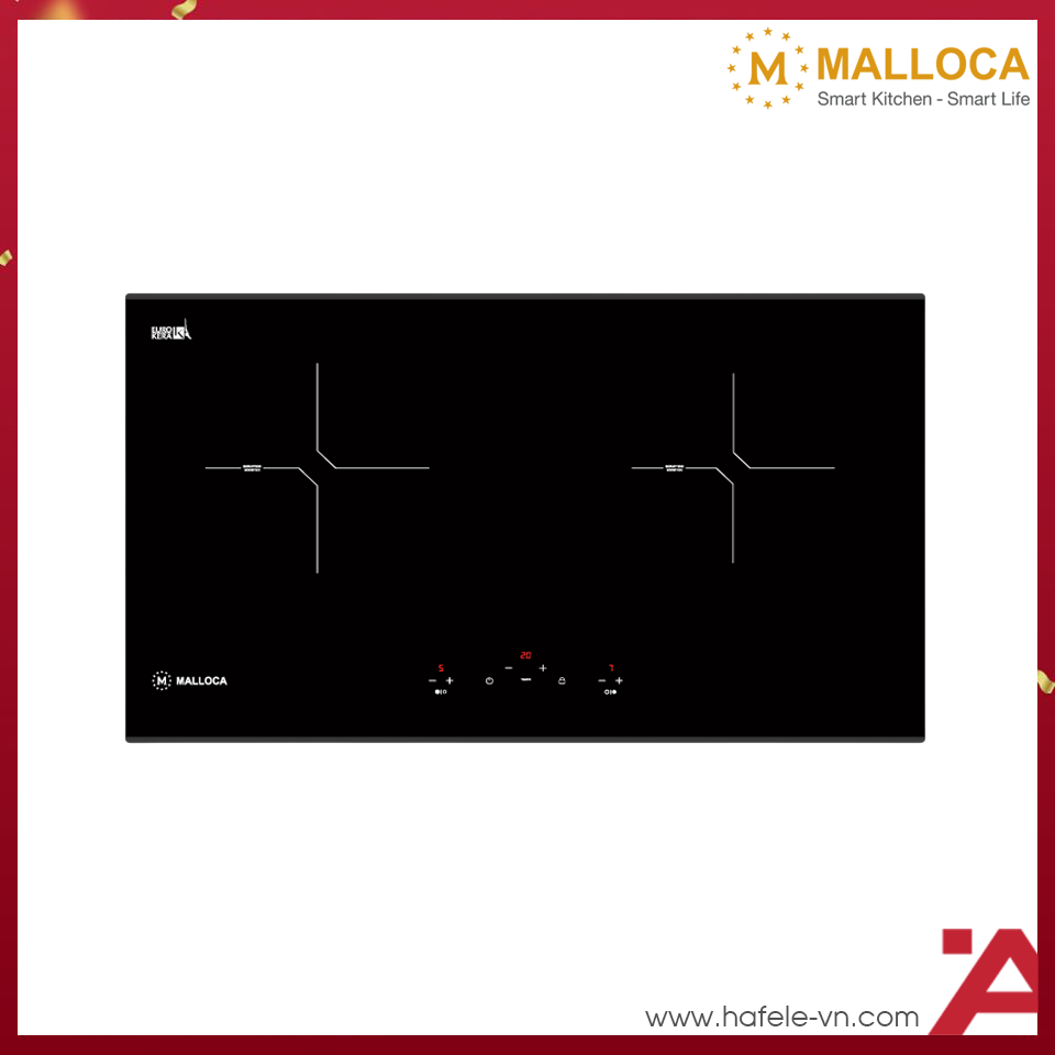 Bếp Từ Âm 2 Vùng Nấu Malloca MH-02I N