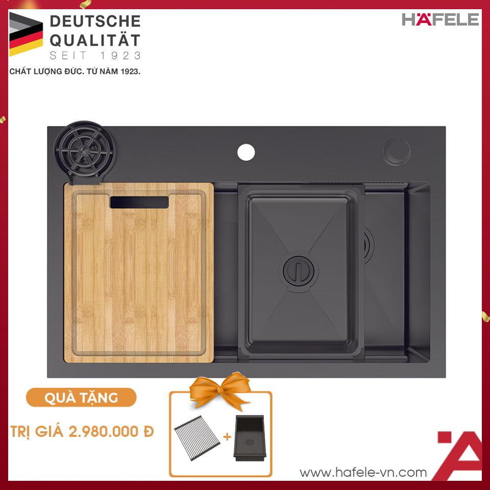 Chậu Rửa Chén Bát Inox WF R10 HS25-SSN1S-8052 Hafele 567.24.489