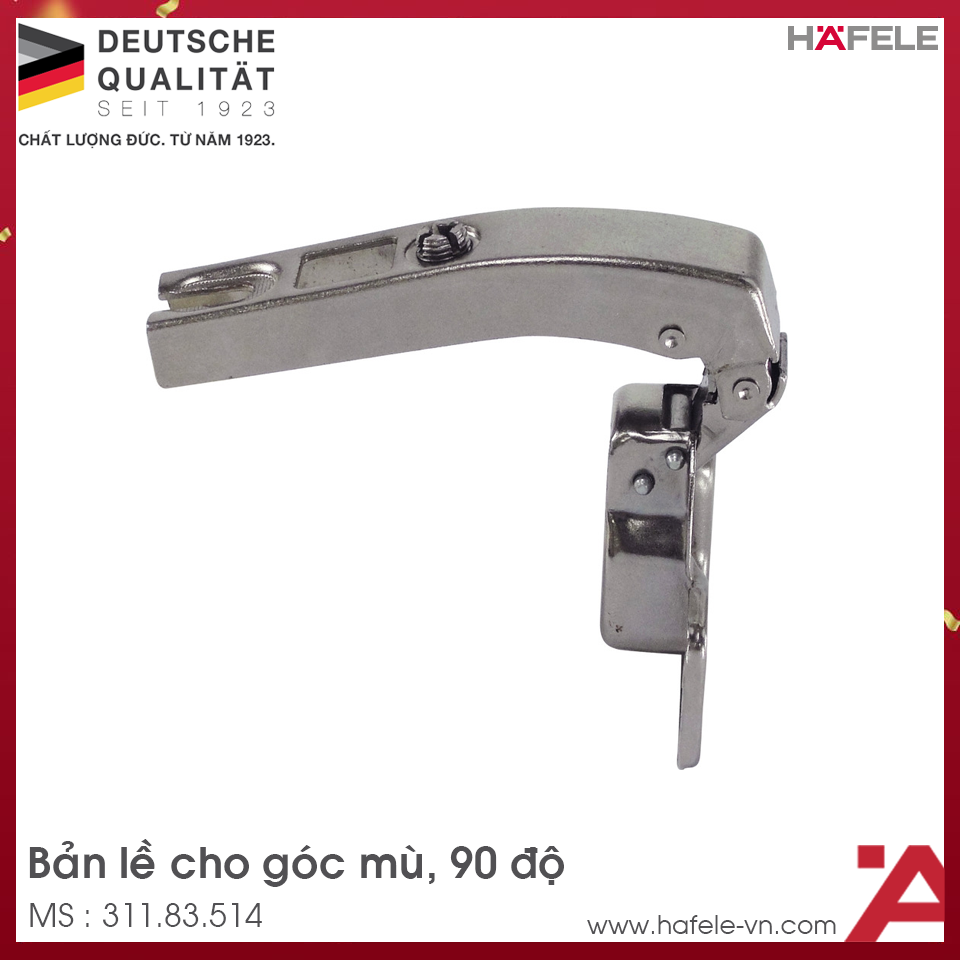 Bản Lề Metalla A 90° Cho Góc Mù Hafele 311.83.514