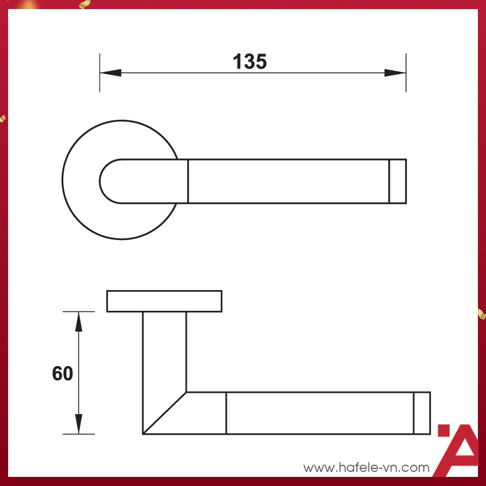 Tay Nắm Gạt Cửa Phòng Hafele 903.99.368
