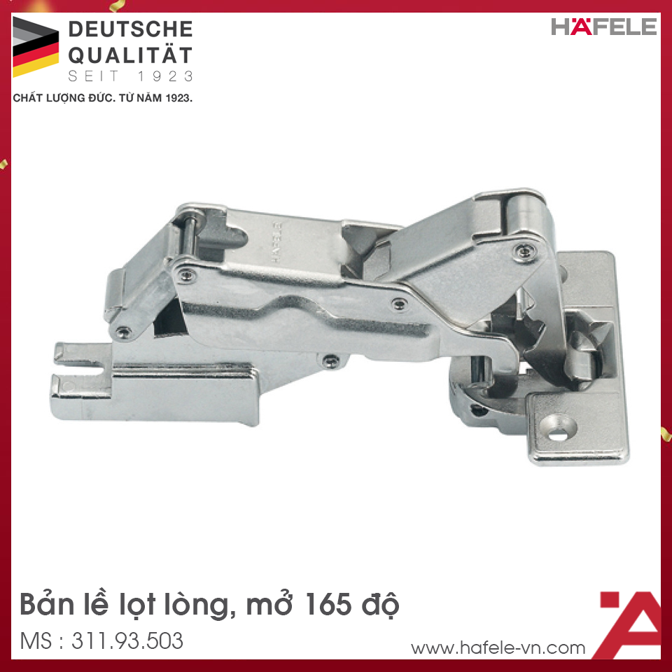Bản Lề Metalla A 165° Lọt Lòng Hafele 311.93.503