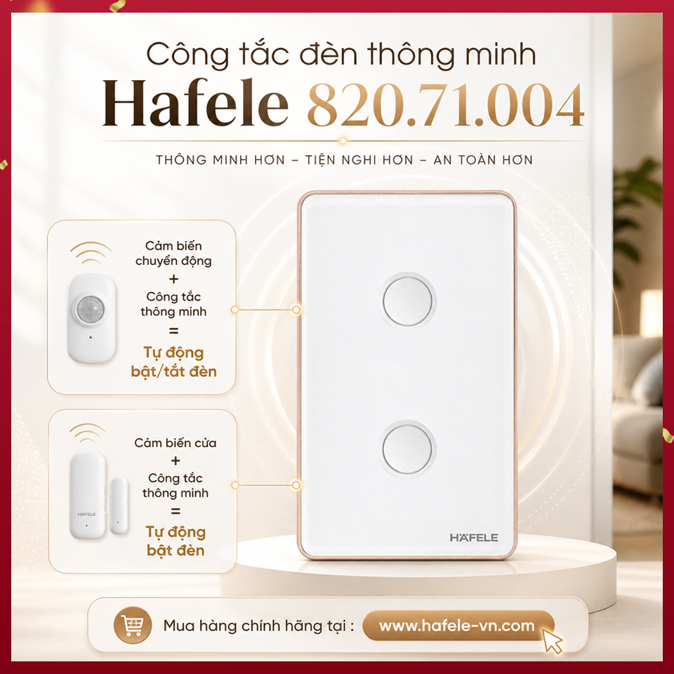 Công Tắc Đèn Thông Minh 2 Gang Hafele 820.71.004