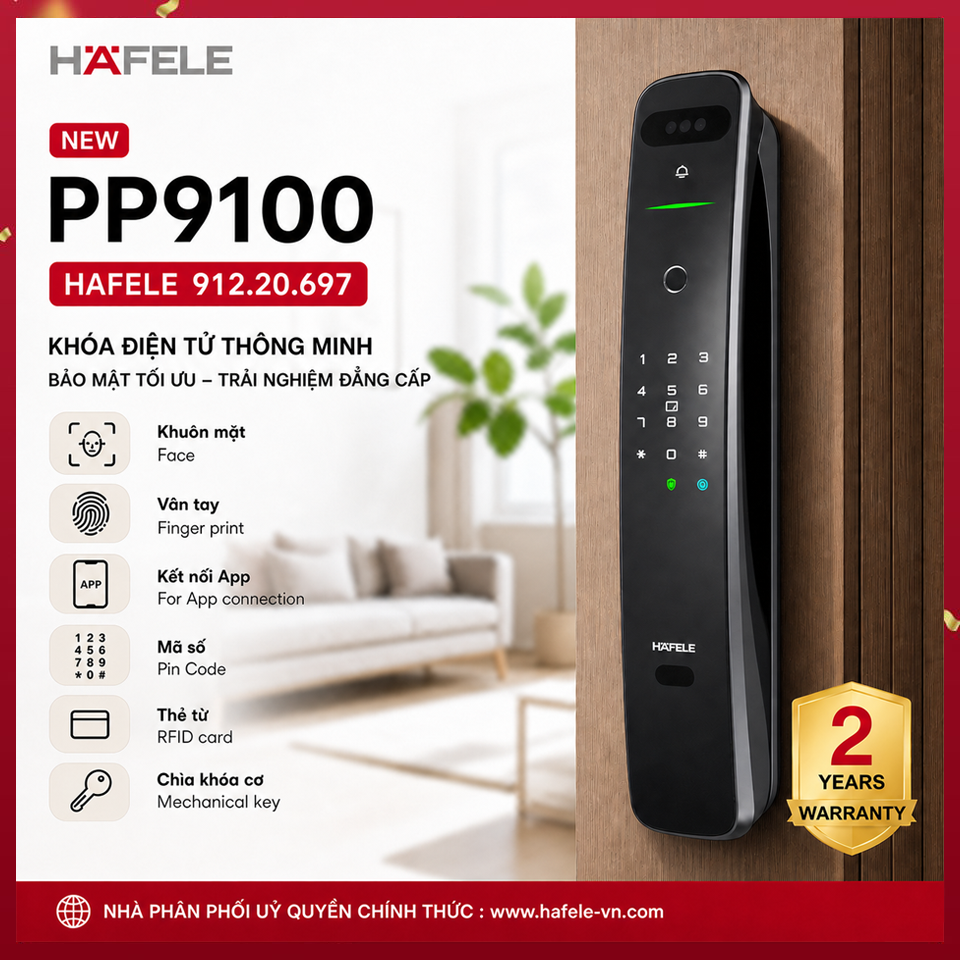 Khóa Điện Tử PP9100 Hafele 912.20.697