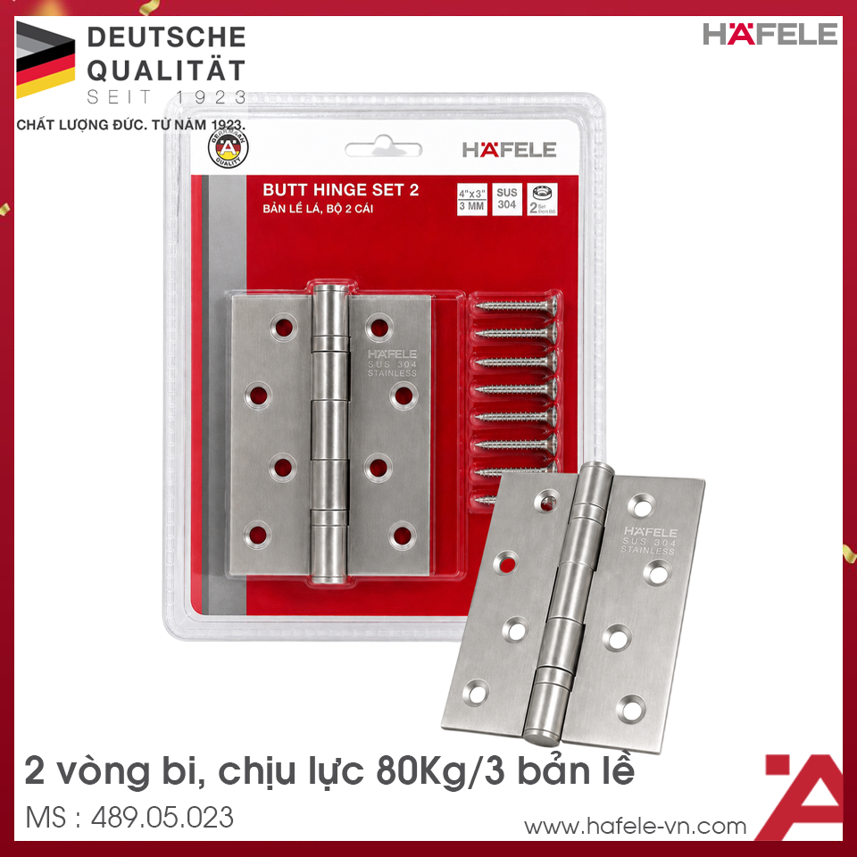 Bản Lề Lá 2 Vòng Bi Hafele 489.05.023