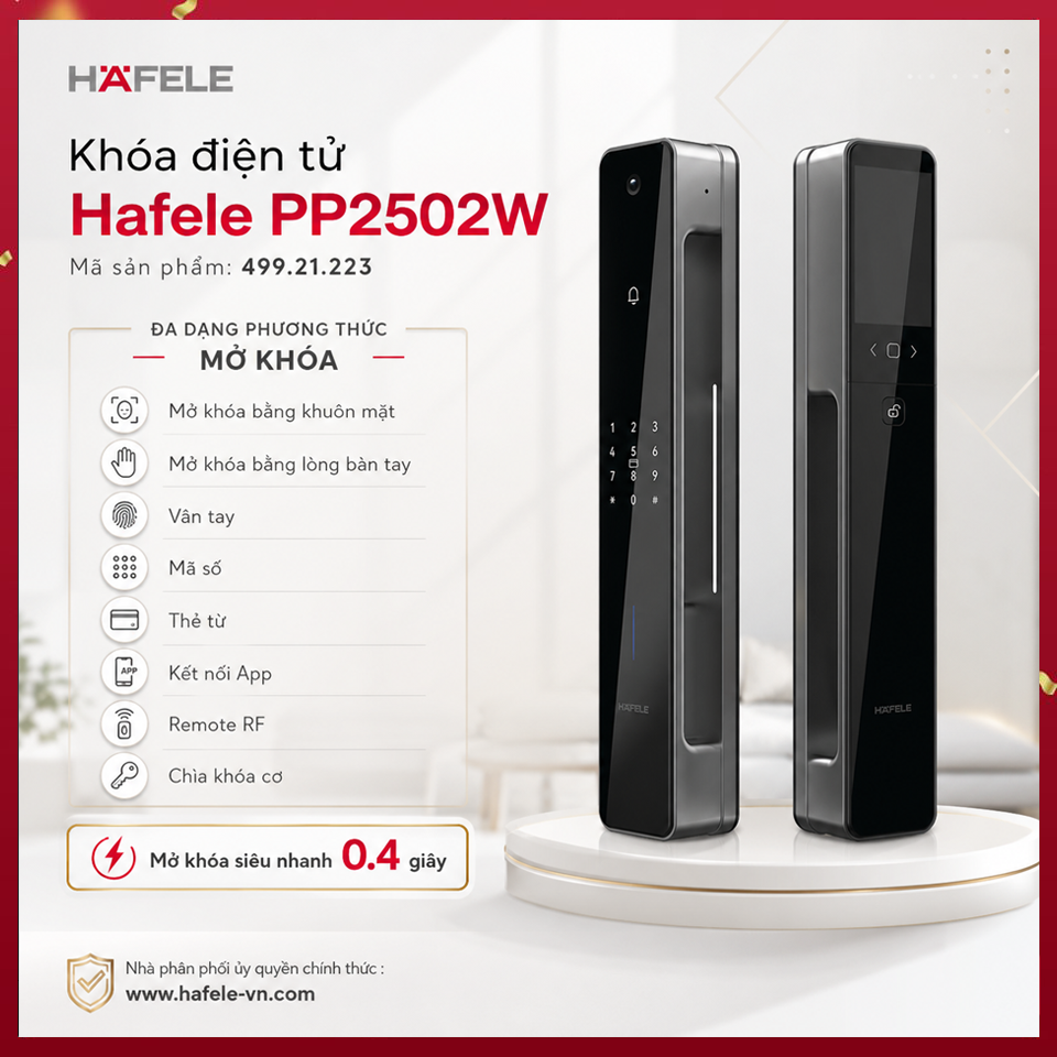 Khóa Điện Tử Infinity-PP2502W Hafele 499.21.223