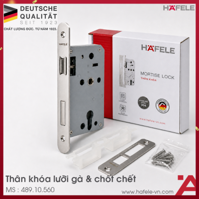 Thân Khóa Lưỡi Gà Chốt Chết C/C 72mm Hafele 489.10.560