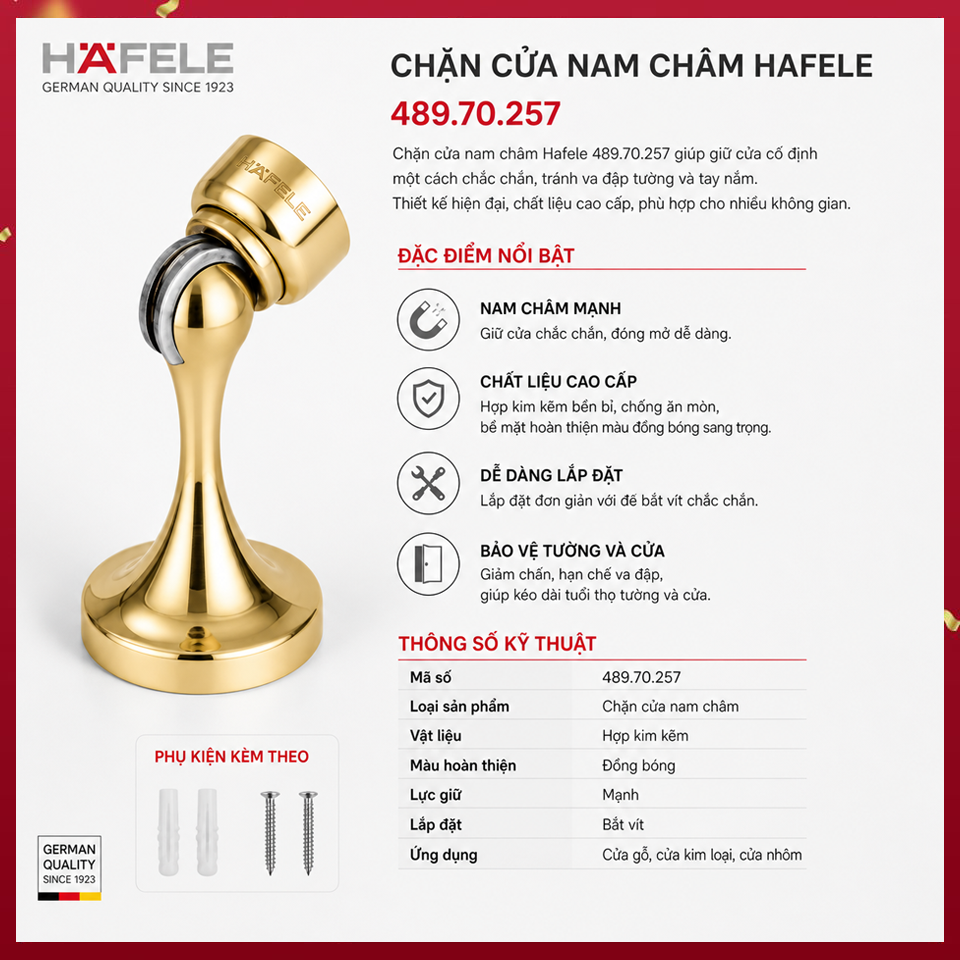 Chặn Cửa Nam Châm Hafele 489.70.257