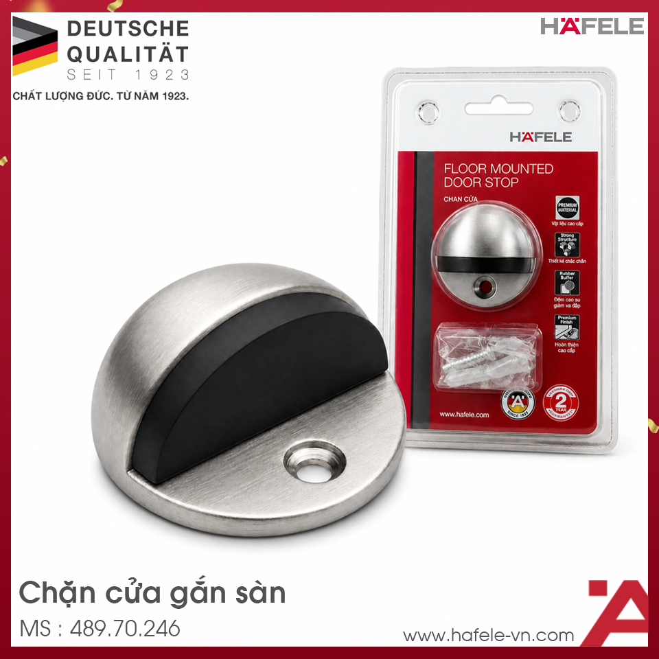 Chặn Cửa Bán Nguyệt Gắn Sàn Hafele 489.70.246