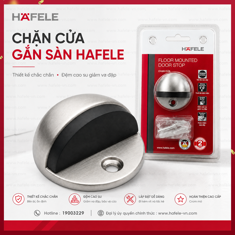 Chặn Cửa Bán Nguyệt Gắn Sàn Hafele 489.70.246
