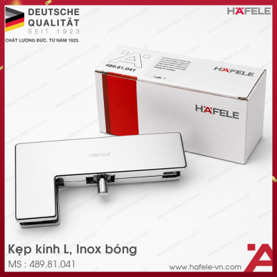 Kẹp Kính Chữ L Inox Bóng Hafele 489.81.041