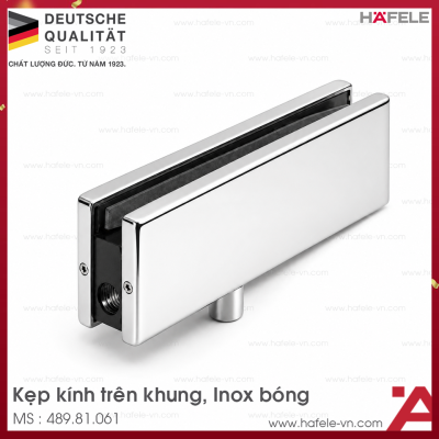Kẹp Kính Trên Khung Inox Mờ Hafele 489.81.061