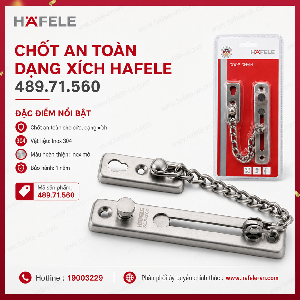 Chốt An Toàn Dạng Xích Hafele 489.71.560