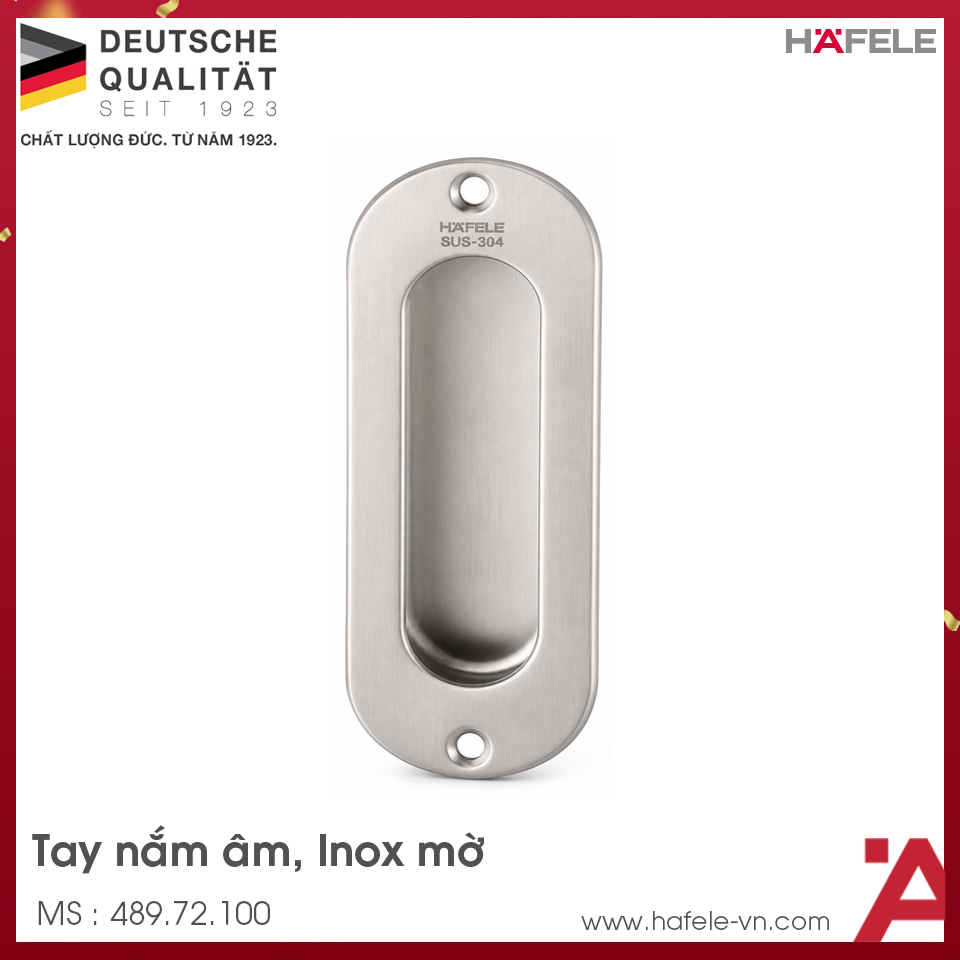 Tay Nắm Âm 120x40mm Hafele 489.72.100