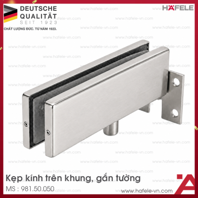 Kẹp Kính Trên Khung Gắn Tường Inox Mờ Hafele 981.50.050