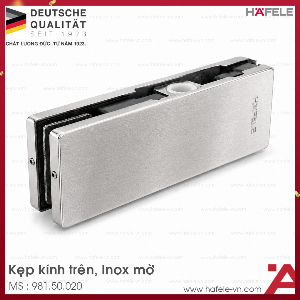 Kẹp Kính Trên Inox Mờ Hafele 981.50.020