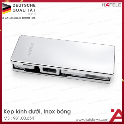 Kẹp Kính Dưới Inox Bóng Hafele 981.00.654