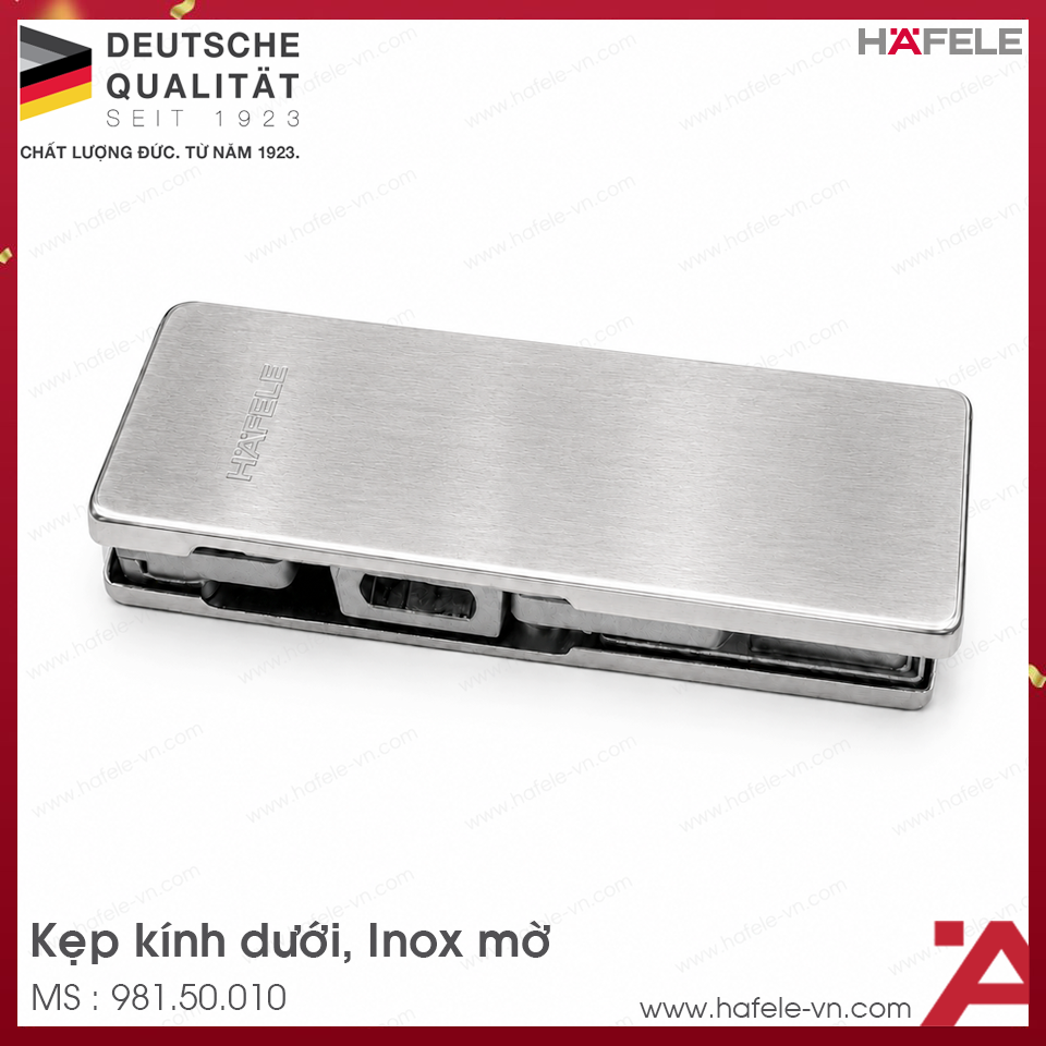Kẹp Kính Dưới Inox Mờ Hafele 981.50.010