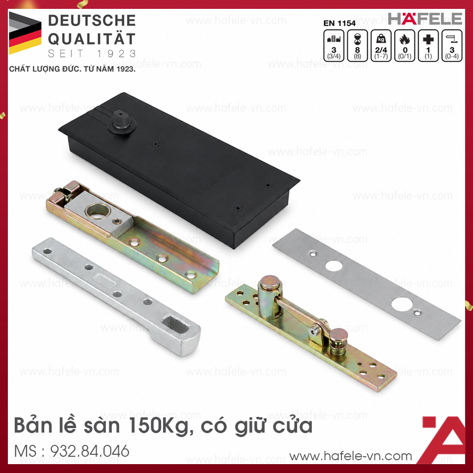 Bản Lề Sàn DCL41 EN4 150Kg Hafele 932.84.046