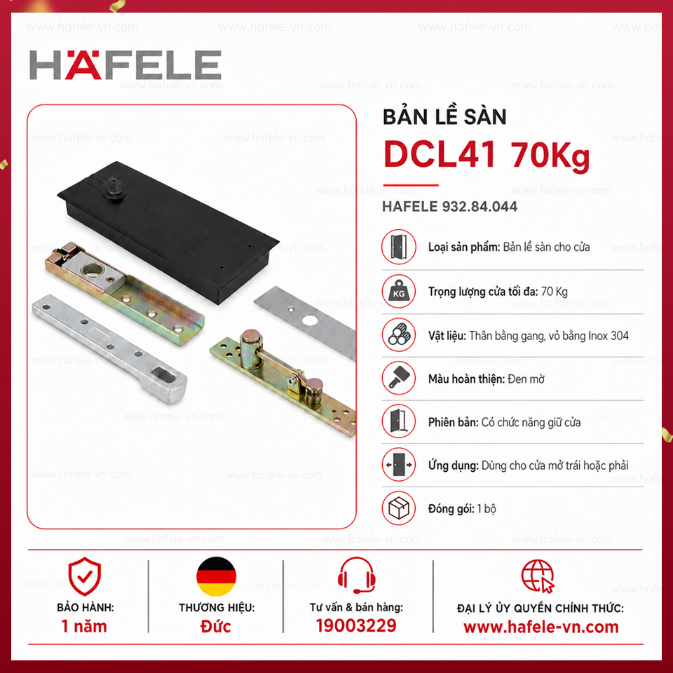 Bản Lề Sàn 70Kg DCL41 Hafele 932.84.044