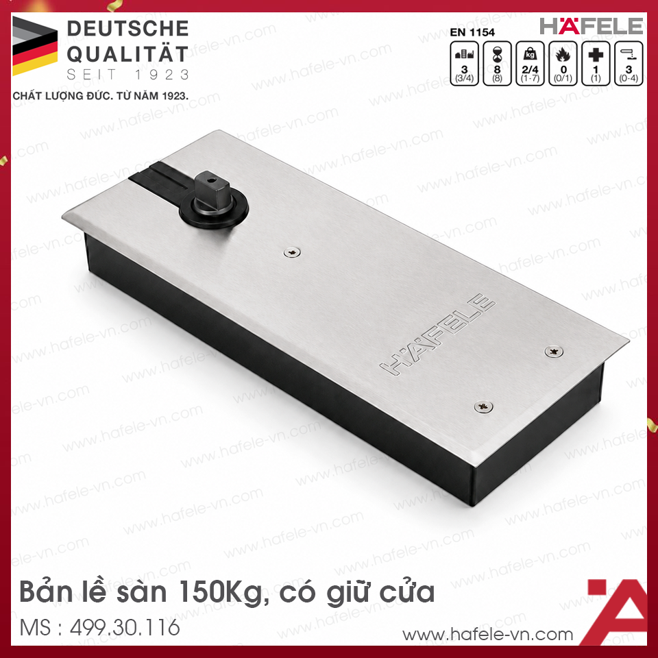 Bản Lề Sàn 150Kg EN4 Hafele 499.30.116