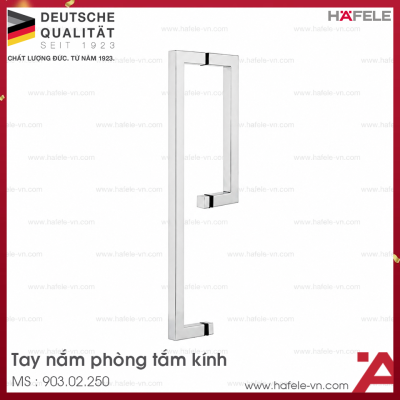 Tay Nắm Phòng Tắm Kính C/C 200 x 450mm Hafele 903.02.250