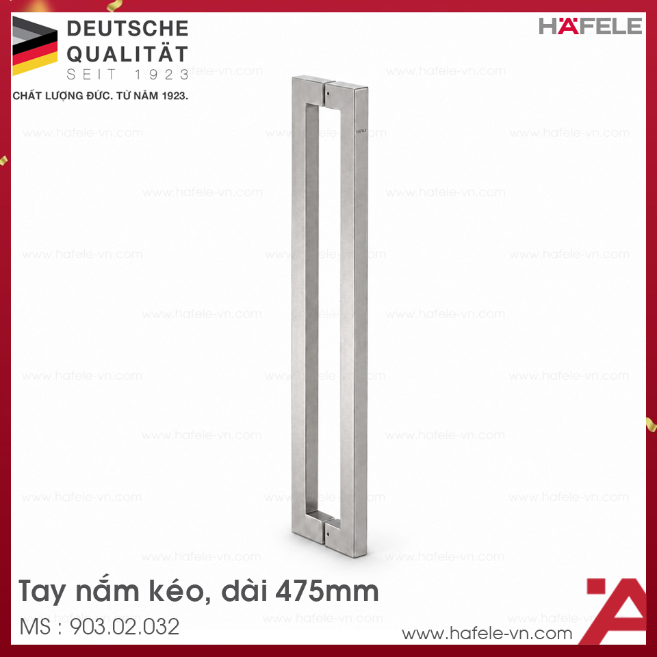 Tay Nắm Kéo Dạng Vuông C/C 450 Hafele 903.02.032