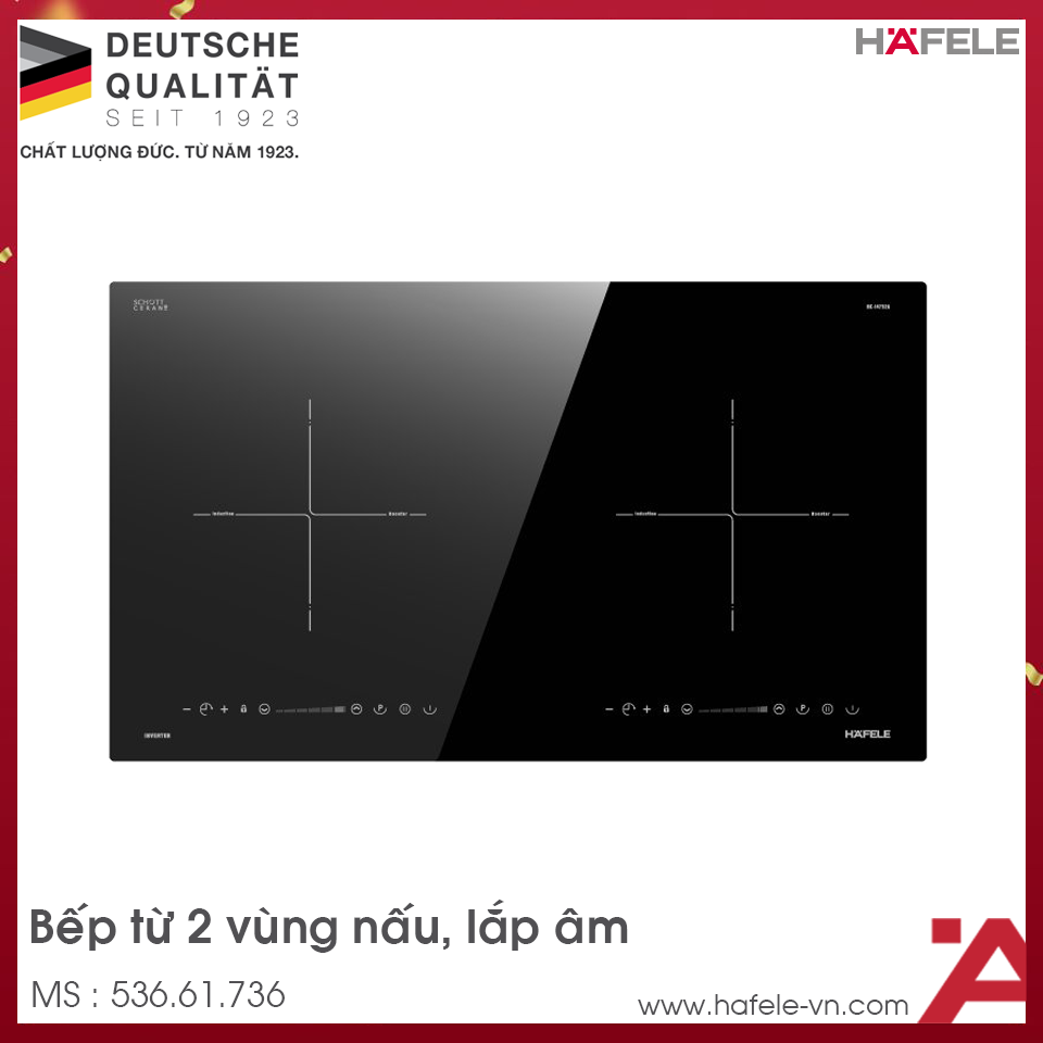 Bếp Từ Âm 2 Vùng Nấu HC-I3732A Hafele 536.61.736