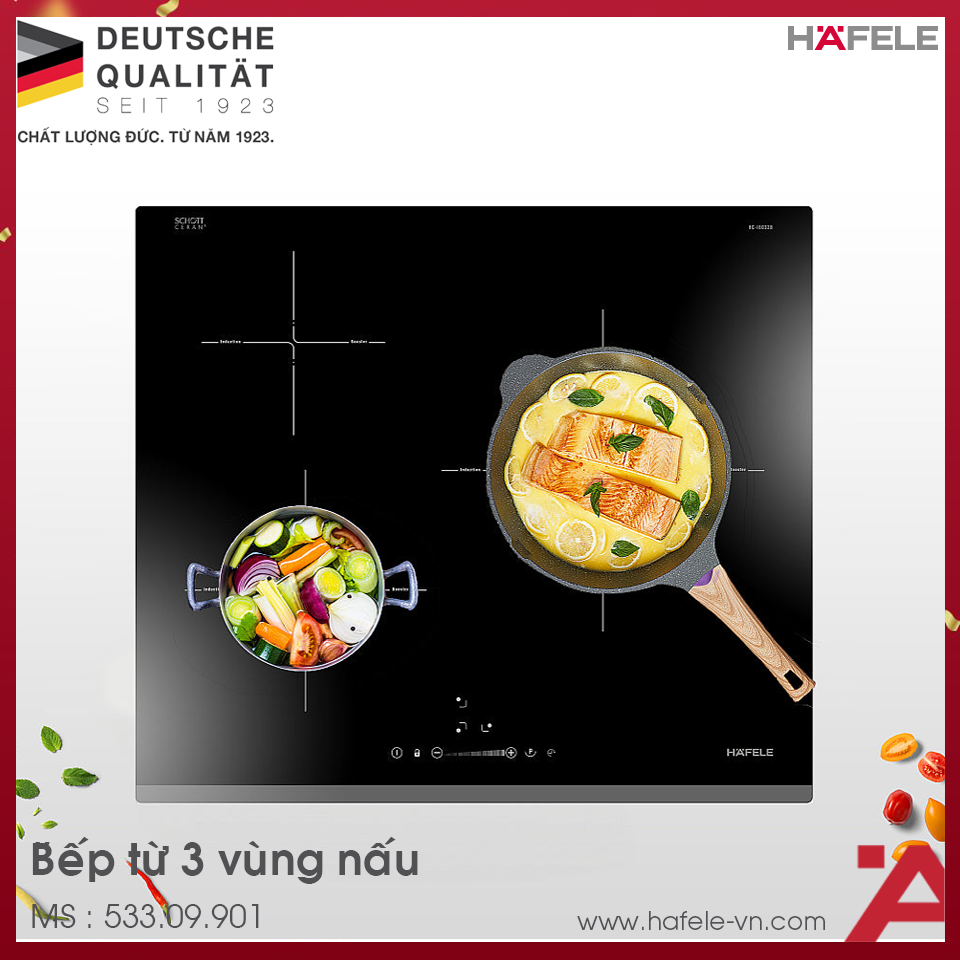 Bếp Từ 3 Vùng Nấu HC-I6032B Hafele 533.09.901