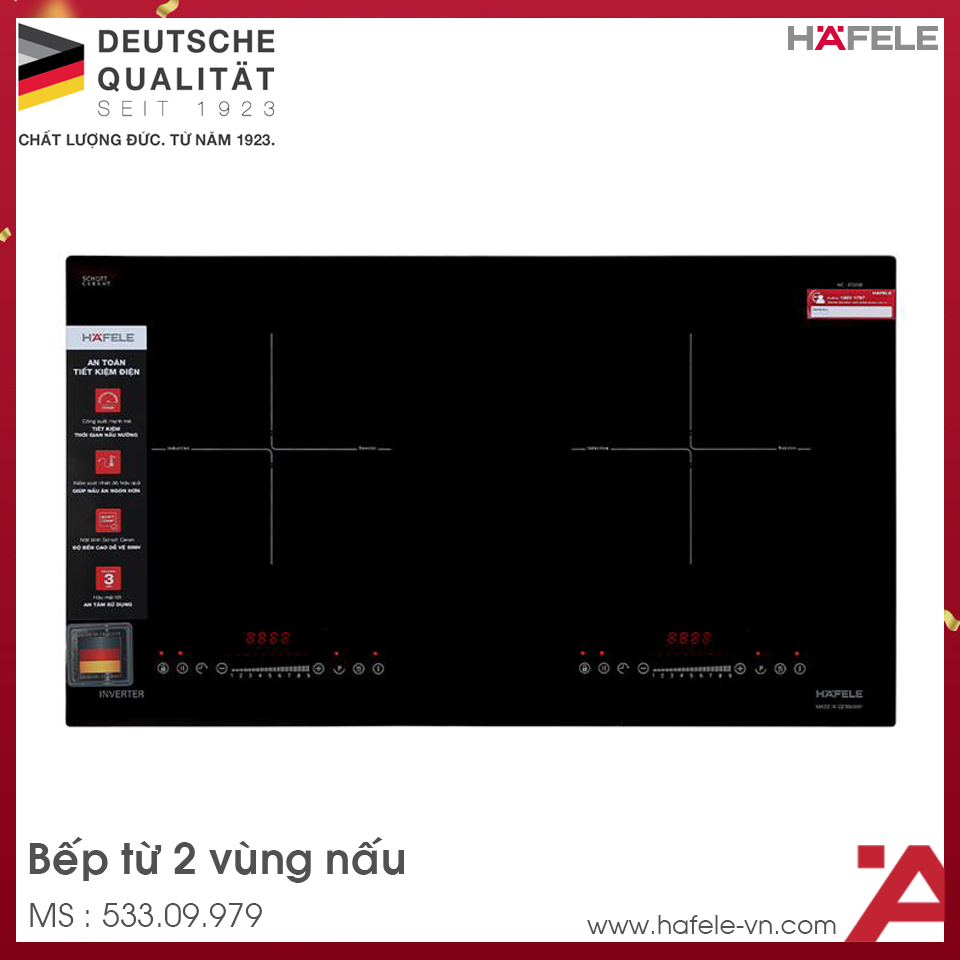 Bếp Từ 2 Vùng Nấu HC-I7325B Hafele 533.09.979