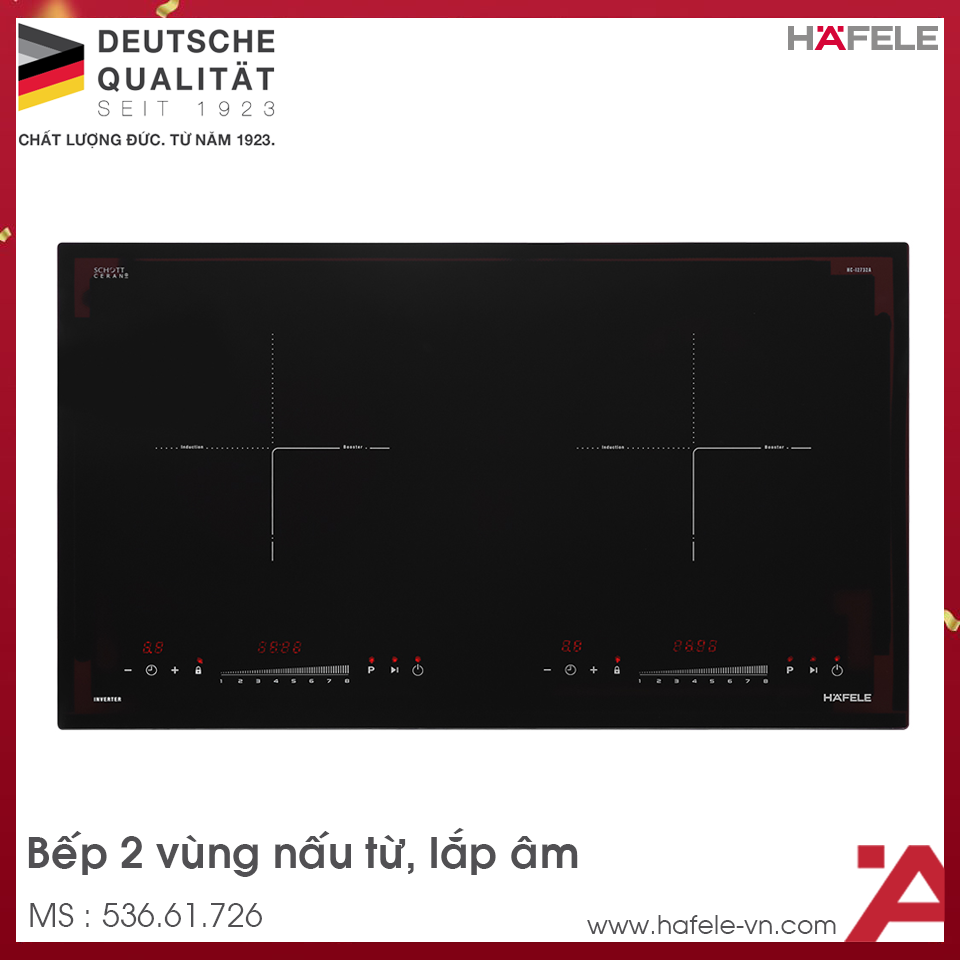 Bếp Từ 2 Vùng Nấu HC-I2732A Hafele 536.61.726