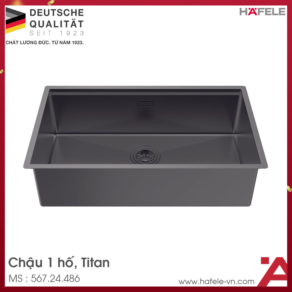 Chậu Rửa Chén Bát Inox WF R10 HS25-SSN1S-7644 Hafele 567.24.486