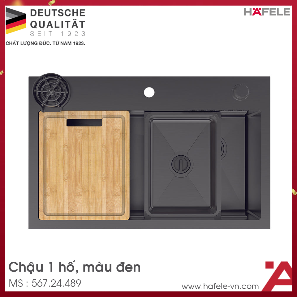 Chậu Rửa Chén Bát Inox WF R10 HS25-SSN1S-8052 Hafele 567.24.489