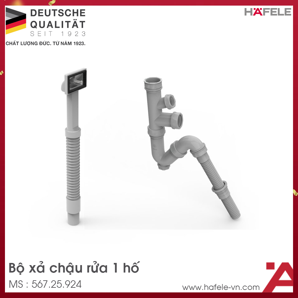 Bộ Xả Chậu Rửa Chén 1 Hộc Hafele 567.25.924