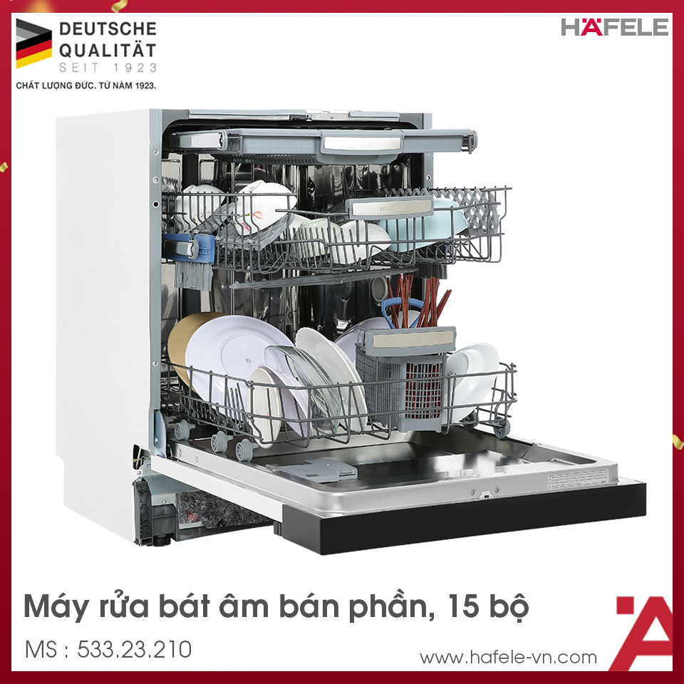 Máy Rửa Chén Âm Bán Phần HDW-HI60C Hafele 533.23.210