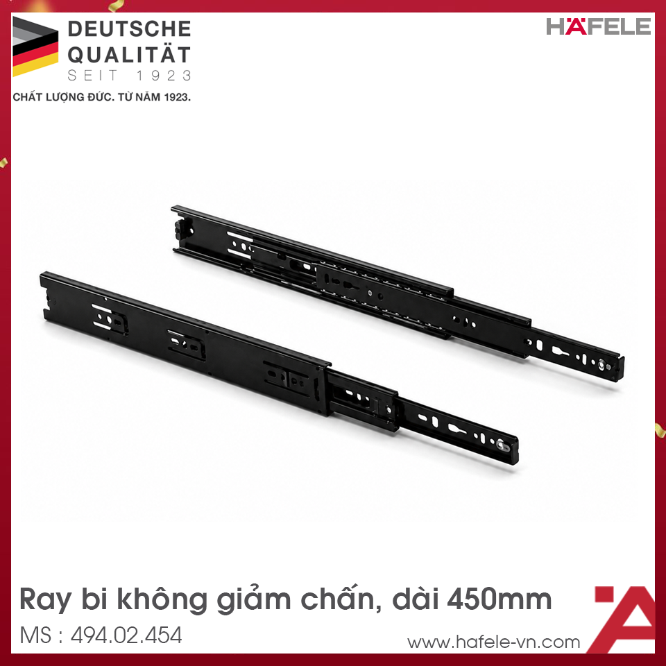 Ray Bi Không Giảm Chấn Dài 450mm Hafele 494.02.454